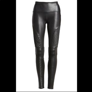 Spanx faux leather moto leggings